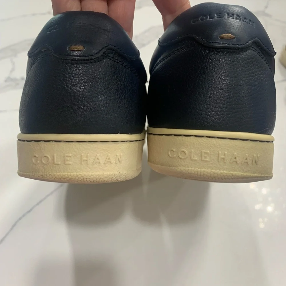 Cole Haan Men’s Navy Blue Leather Upper Boat‎ Shoes. Size 11 1/2